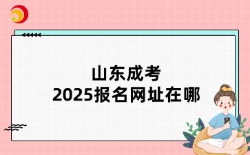 山東成考2025報名網址在哪